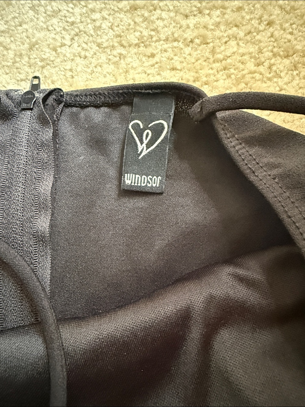 Windsor Black Spaghetti-Strap Wrap-Front Mini Dress - Picture 2 of 3